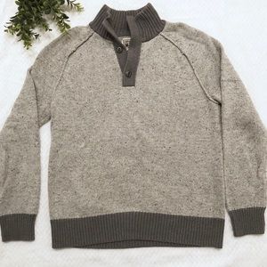 Converse Half Button Up Color Block Sweater